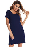 Round Neck Short Sleeve Lounge Dress 