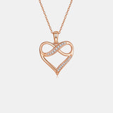 Moissanite 925 Sterling Silver Heart Necklace 