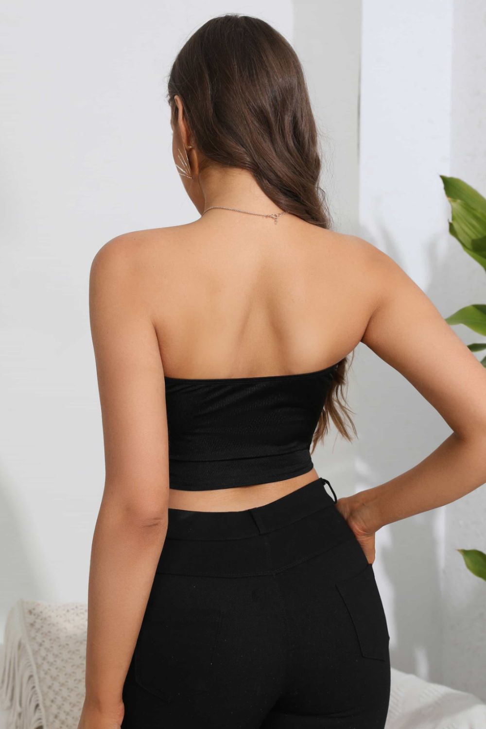 Heart Spider Web Graphic Tube Top 