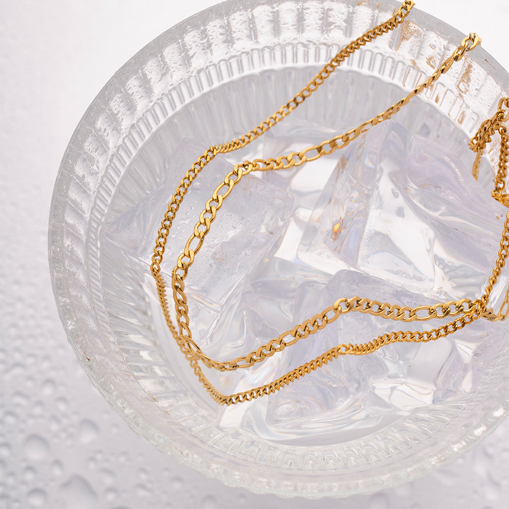 Stainless Steel Double-Layered Necklace 