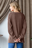 Heimish Ribbed Exposed Seam Long Sleeve T-Shirt 