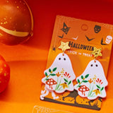 Whimsical Ghost Earrings with Floral Design 