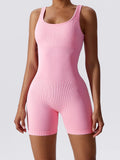 Basic Bae Ribbed Sleeveless Active Romper 