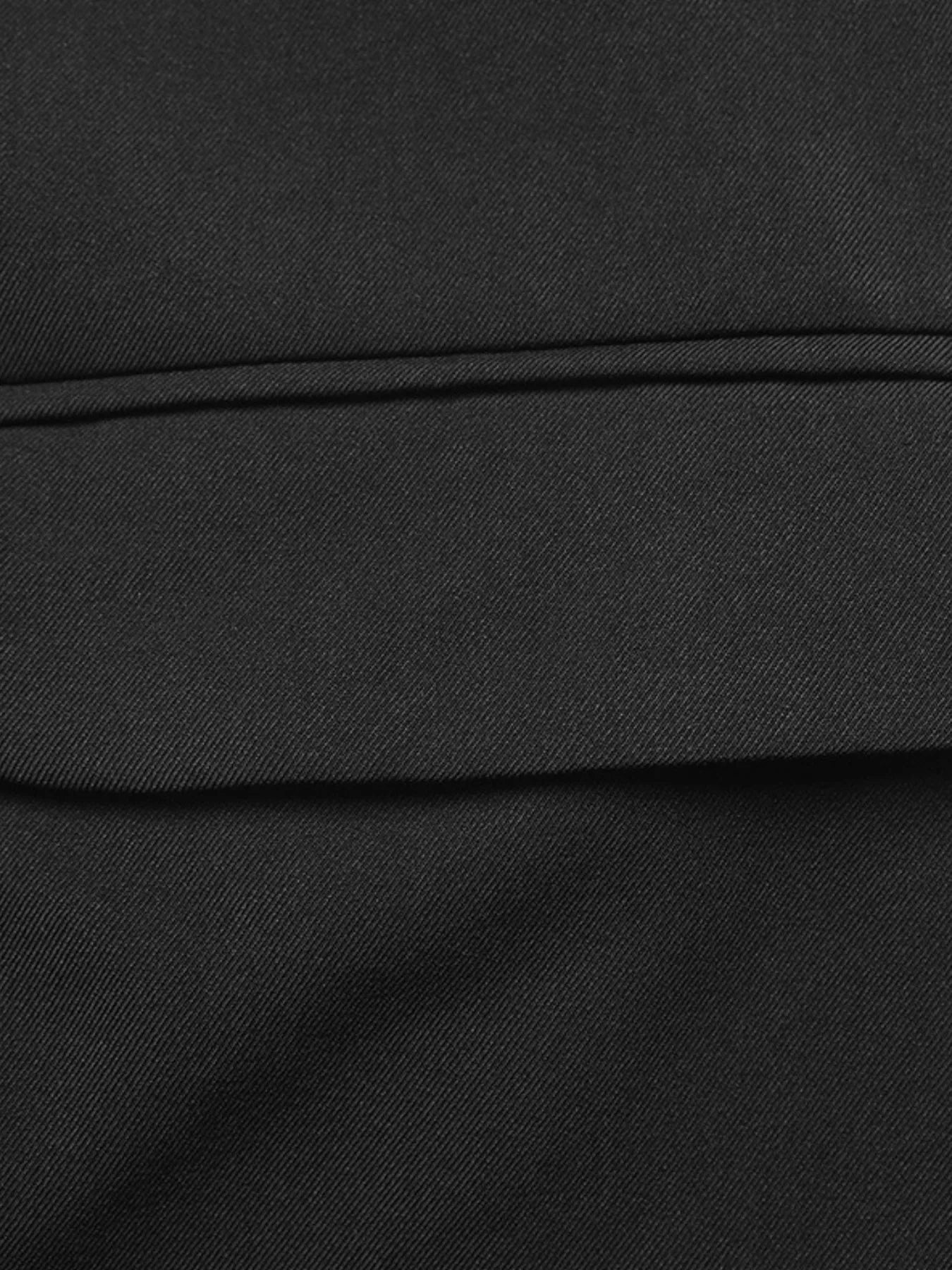 Striped Collar Long Sleeve Fake Two-Piece Blazer 