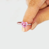 Heart Zircon 925 Sterling Silver Ring 
