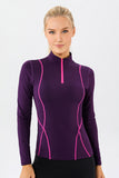 Mock Neck Quarter Zip Active T-Shirt 