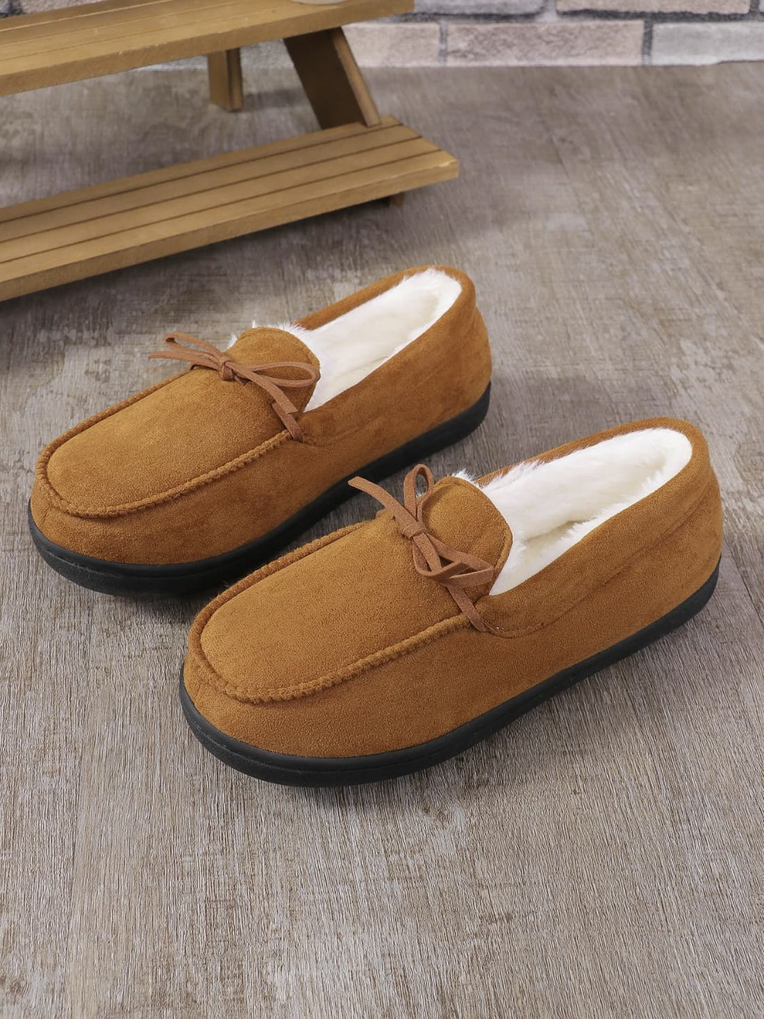 Bow Round Toe Flat Slip-Ons 