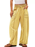 Drawstring Wide Leg Pants 