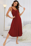 V-Neck Midi Lounge Dress 