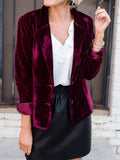 Button Up Lapel Collar Blazer 