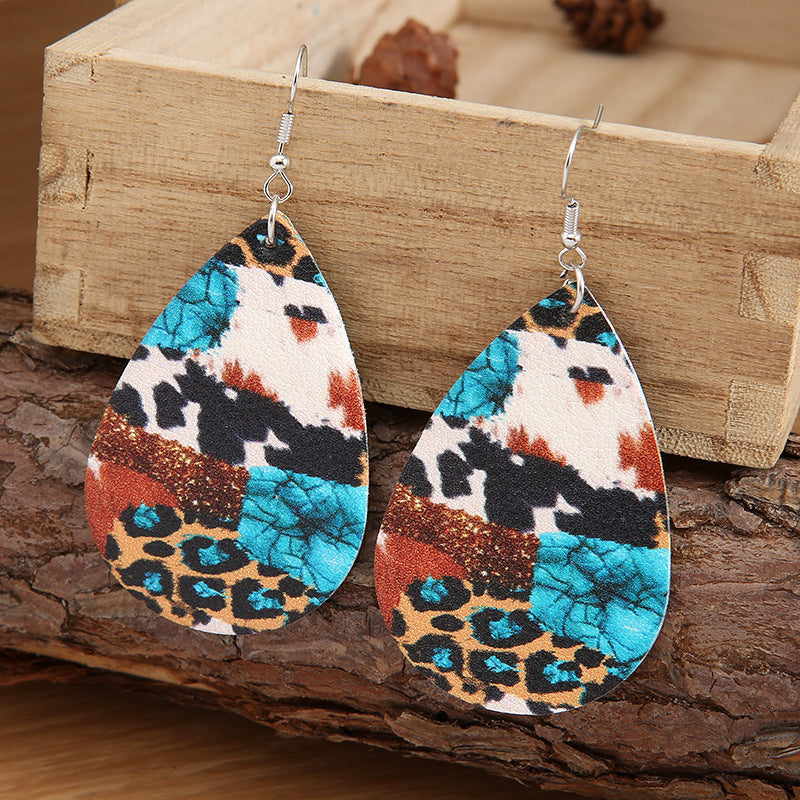 Teardrop Alloy Earrings 