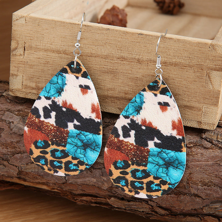 Teardrop Alloy Earrings 