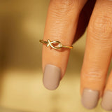 925 Sterling Silver Inlaid Zircon Fish Ring 