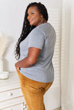 Simply Love US Flag Graphic Cuffed Sleeve T-Shirt 