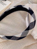 Polyester Plaid Wide Headband 