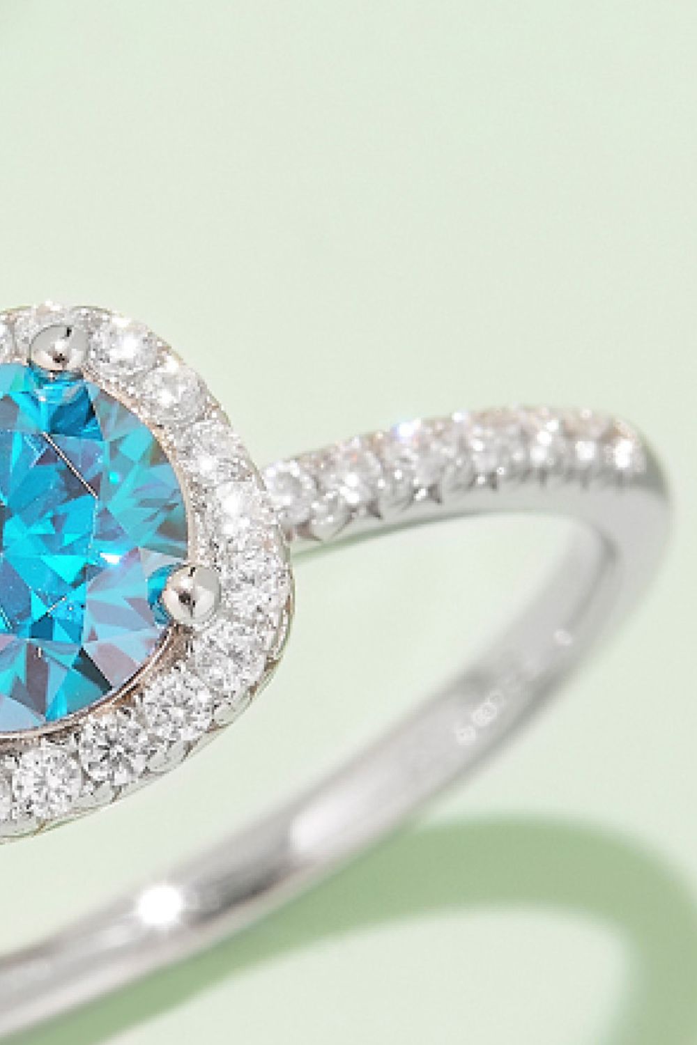 Adored 1 Carat Moissanite 925 Sterling Silver Halo Ring 