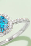 Adored 1 Carat Moissanite 925 Sterling Silver Halo Ring 