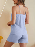 Ribbed Scoop Neck Top and Shorts Lounge Set Lingerie & Nightwear