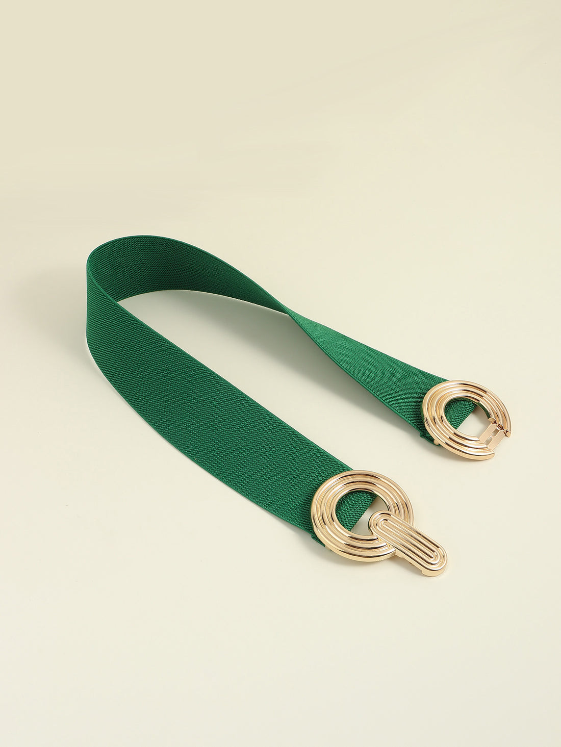 Geometric Buckle Elastic Wide Belt 