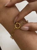 18K Gold-Plated Stainless Steel Chain Bracelet Accessories