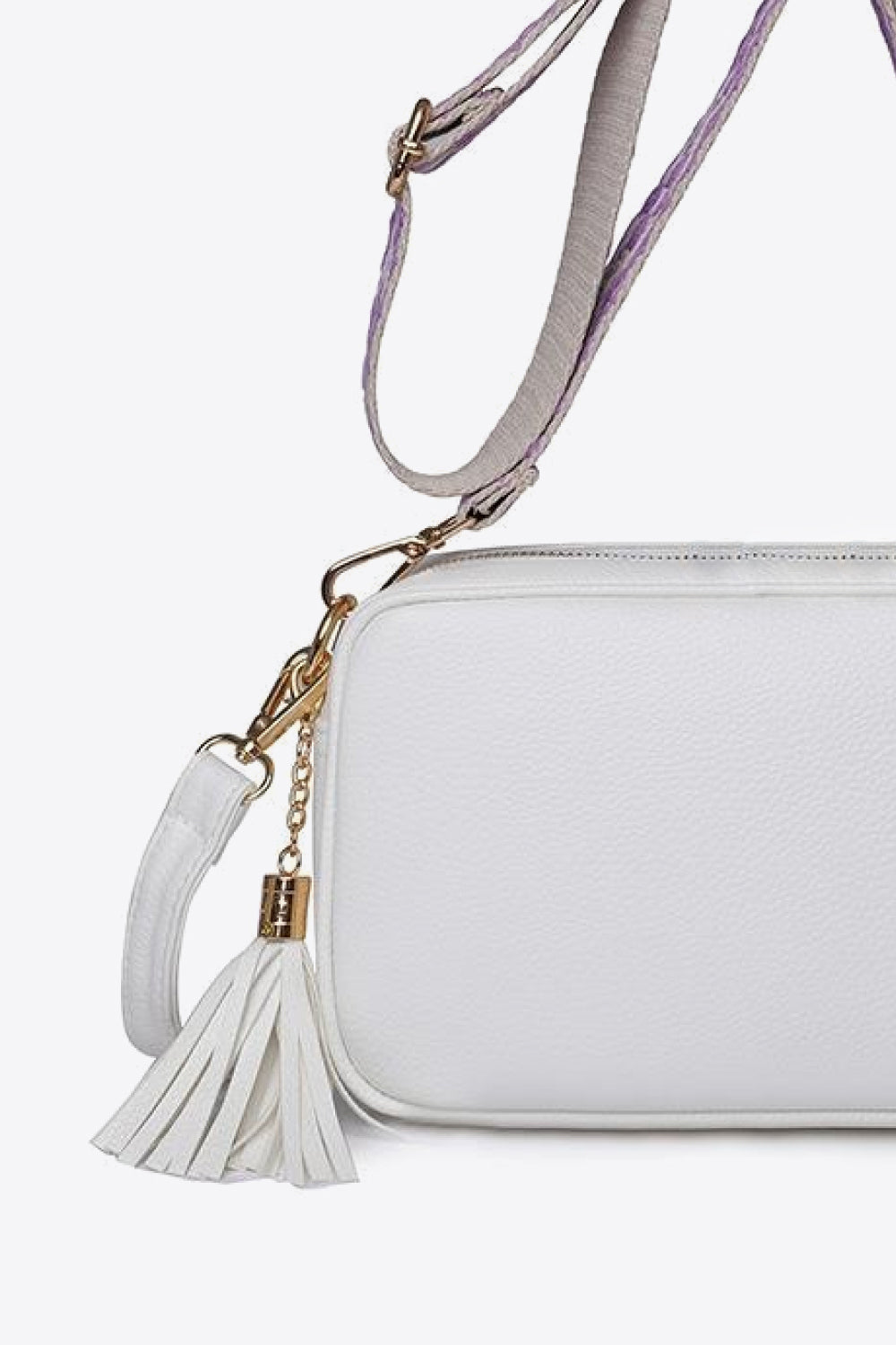 PU Leather Tassel Crossbody Bag 
