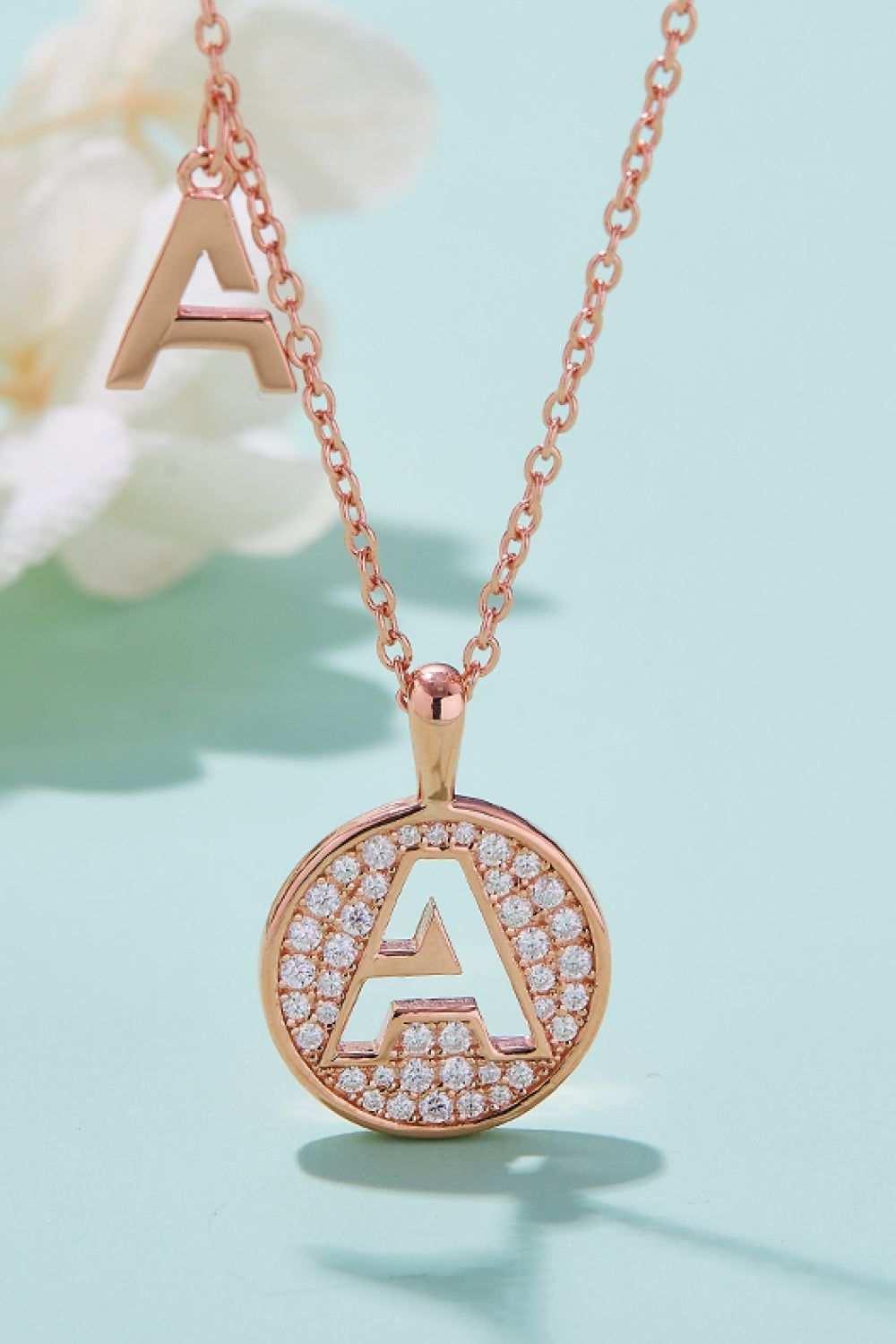 Moissanite A to J Pendant Necklace 