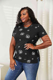 Double Take Dandelion Print Round Neck T-Shirt 