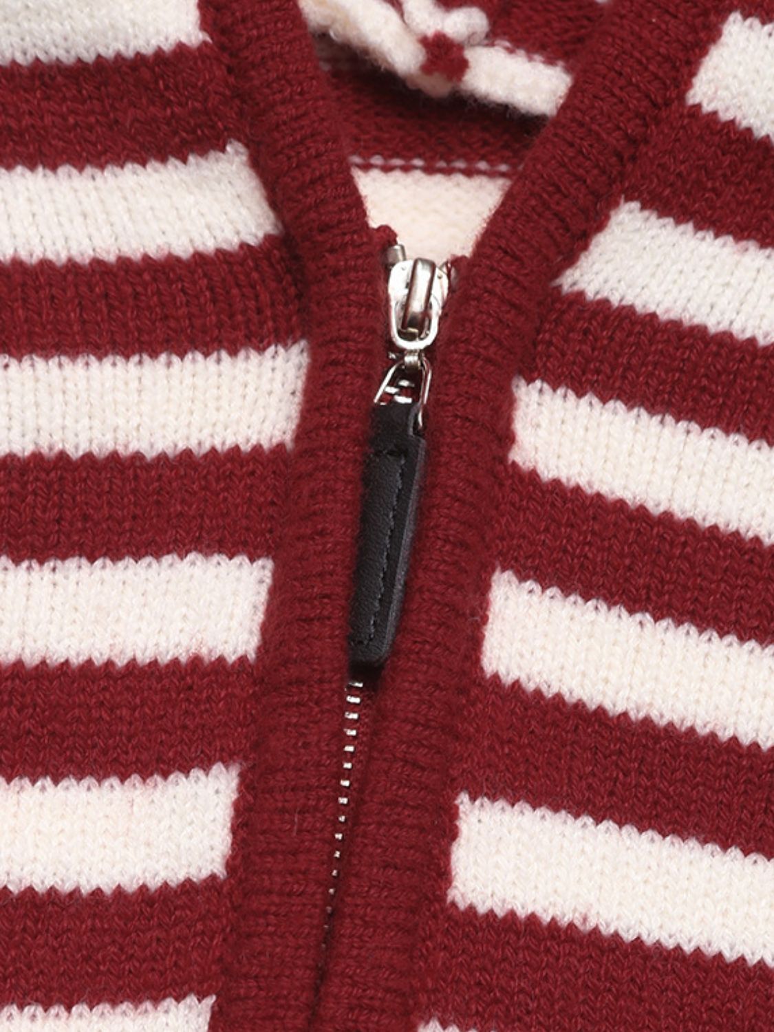 Perfee Striped Long Sleeve Hooded Sweater 
