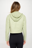 Coalition LA Snap Down Cropped Hooded Jacket 