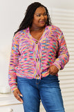 Angel Wings Woven Right V-Neck Long Sleeve Cardigan 