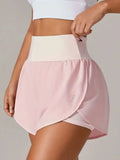 Pocketed High Waist Active Shorts 