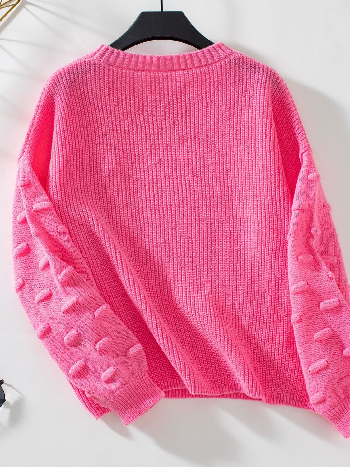 Round Neck Drop Shoulder Sweater 