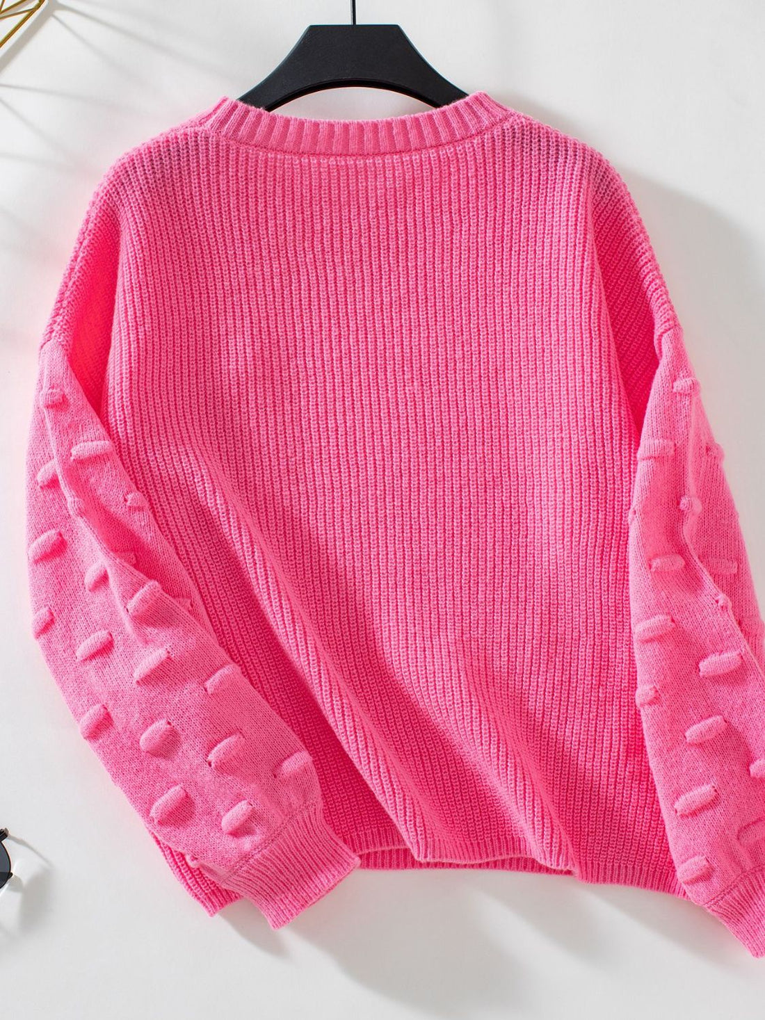 Round Neck Drop Shoulder Sweater 