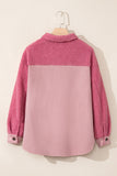 Pocketed Color Block Collared Neck Jacket 