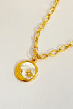 Round Pendant Stainless Steel Necklace 