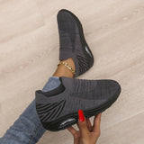 Breathable Mesh Wedge Sneakers 