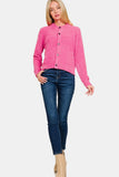 Zenana Button Down Long Sleeve Sweater Cardigan 