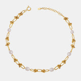 Freshwater Pearl Titanium Steel Necklace 
