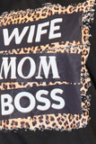 Simply Love WIFE MOM BOSS Leopard Graphic T-Shirt 