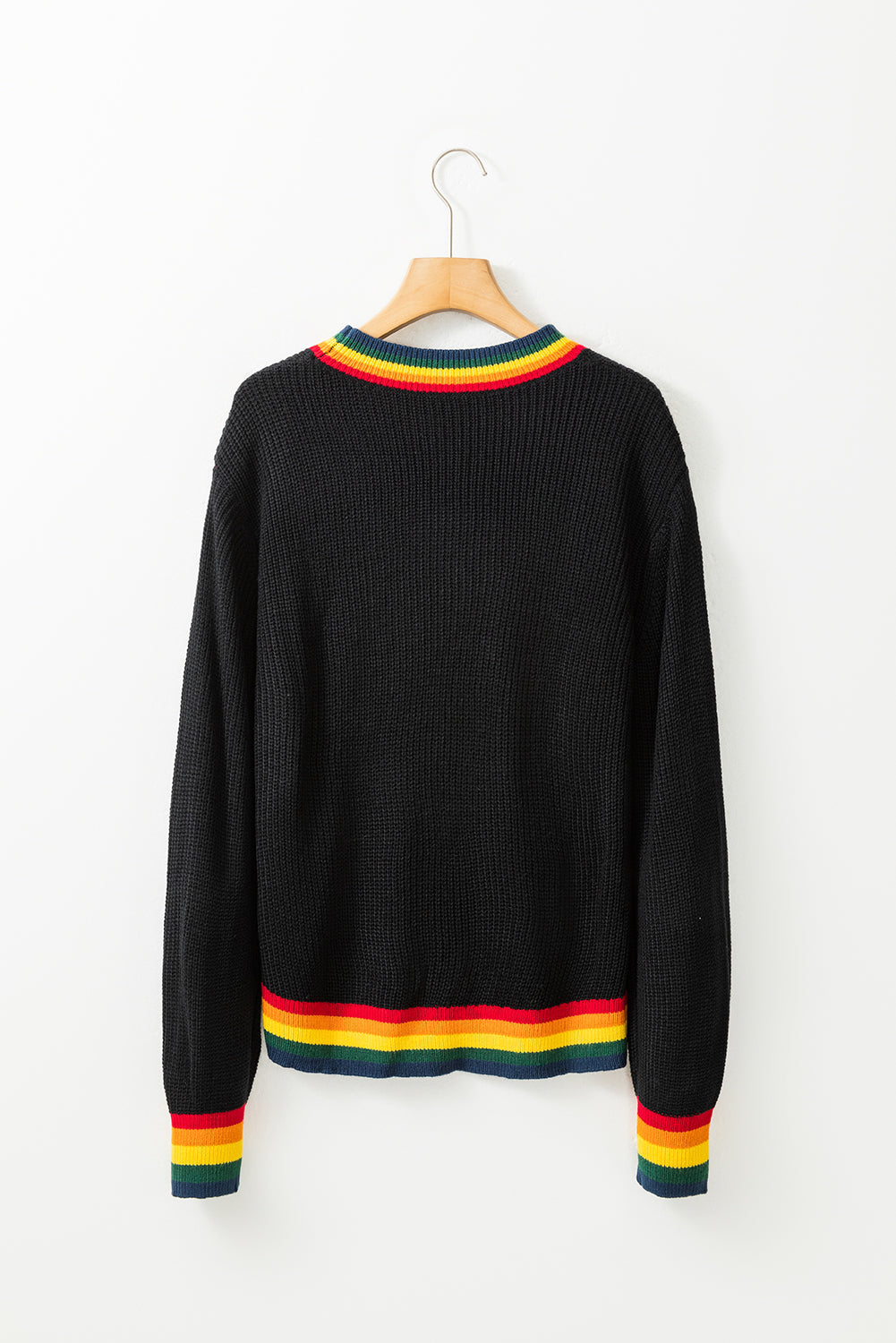 MERRY & BRIGHT Ribbed Round Neck Sweater 