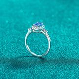 1 Carat Moissanite 925 Sterling Silver Ring 