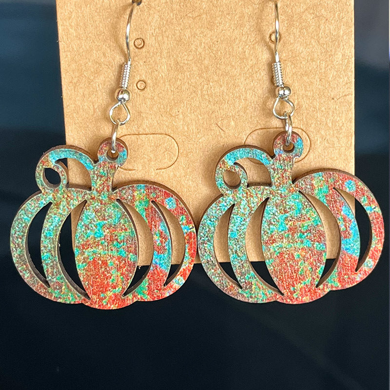Wooden Dangle Earrings 