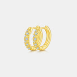 Moissanite 925 Sterling Silver Huggie Earrings 