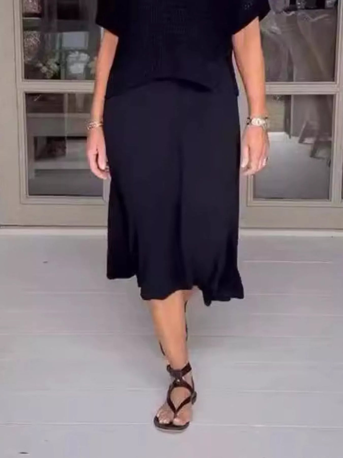 Full Size Openwork Knit Cover Up and Dress Set Plus Size Two Piece Dresses