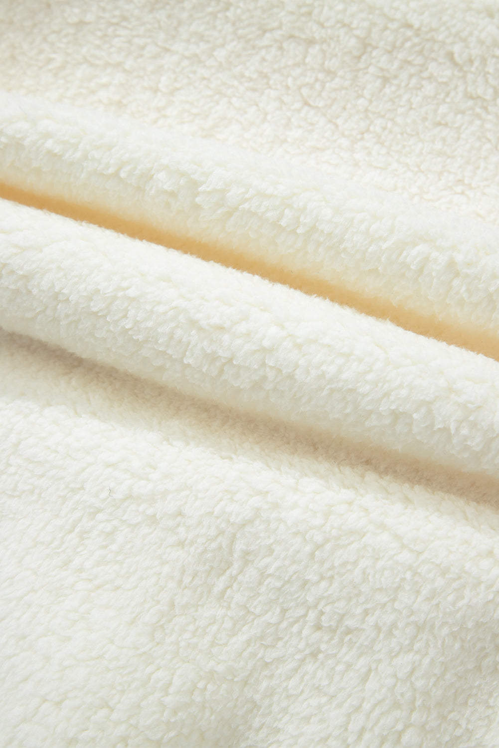 HOWDY Patched Round Neck Sherpa Sweatshirt 