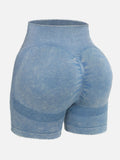 Washed High Waist Active Shorts 