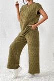 Short Sleeve Top and Pocketed Pants Lounge Set Lingerie & Nightwear