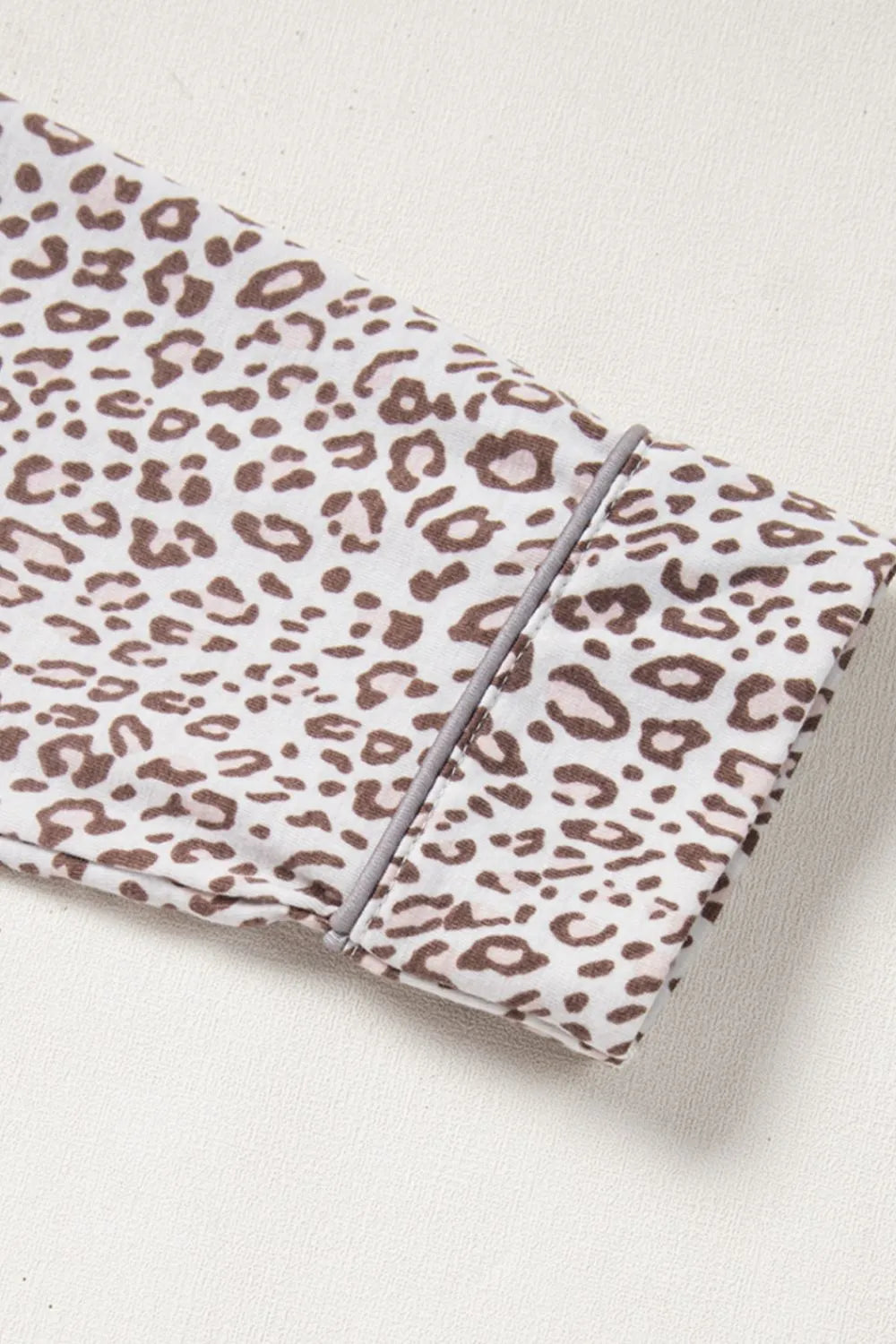 Leopard Button Down Long Sleeve Top and Pants Lounge Set Lingerie & Nightwear