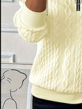 Texture Half Zip Long Sleeve Sweatshirt 