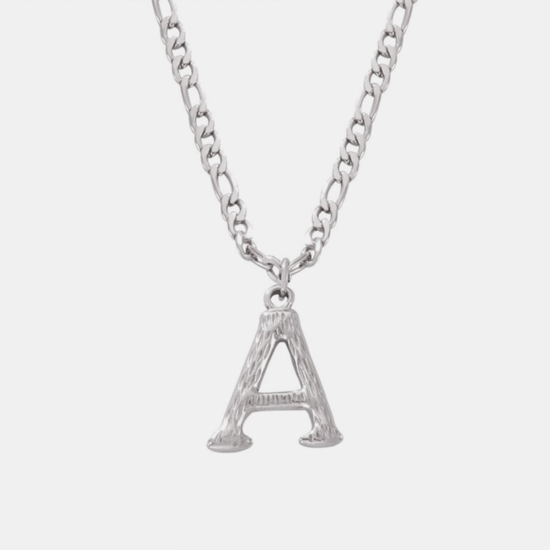 Titanium Steel Letter Pendant Necklace 